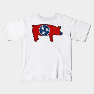 Tennessee BBQ Pig TN Pride Kids T-Shirt